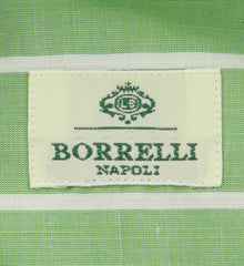 Luigi Borrelli Green Striped Shirt - Extra Slim - (D4) - Parent