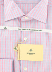 Luigi Borrelli Pink Check Shirt - Extra Slim - 15.75/40 - (EV2279RIO)