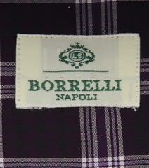 Luigi Borrelli Purple Plaid Cotton Shirt - Extra Slim - (TG) - Parent