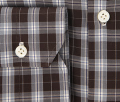 Luigi Borrelli Brown Plaid Cotton Shirt - Extra Slim - (YR) - Parent
