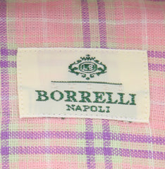 Luigi Borrelli Pink Plaid Linen Shirt - Extra Slim - (EV314-A) - Parent
