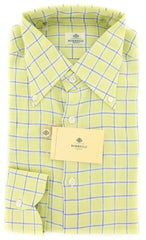 Luigi Borrelli Green Window Pane Shirt - X Slim - 15.75/40 -(EV326LIVBDPT1)
