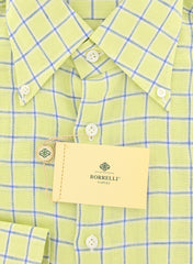 Luigi Borrelli Green Window Pane Shirt - X Slim - (EV326LIVBDPT1) - Parent