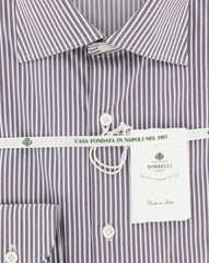 Luigi Borrelli Brown Shirt - Extra Slim - 17/43 - (EV645GIANNI)