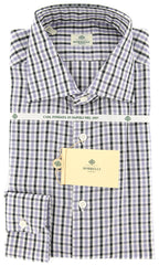 Luigi Borrelli Blue Plaid Cotton Shirt - Extra Slim - 15.75/40 - (YM)