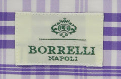 Luigi Borrelli Purple Plaid Cotton Blend Shirt - Extra Slim - (8) - Parent