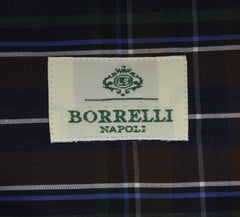 Luigi Borrelli Navy Blue Plaid Shirt - Extra Slim - (TM) - Parent