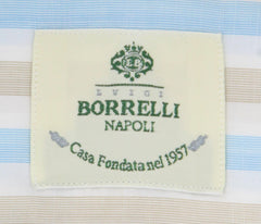 Luigi Borrelli White Striped Shirt - Slim - (L1222176) - Parent