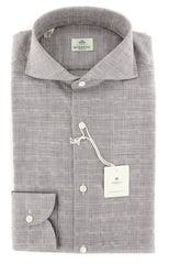 Luigi Borrelli Brown Plaid Shirt - Slim - (EV06102060) - Parent