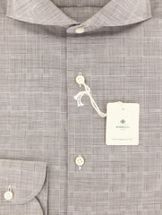 Luigi Borrelli Brown Plaid Cotton Shirt - Slim - (AS) - Parent