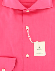 Luigi Borrelli Pink Solid Shirt - Slim - (EV061148N35) - Parent