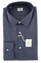 Luigi Borrelli Dark Blue Shirt - Slim - 15/38 - (EV061217ST)