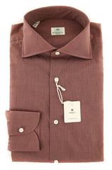 Luigi Borrelli Brown Shirt - Slim - 15.5/39 - (EV061247STR1)