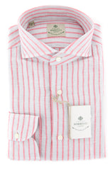 Borrelli Light Gray Striped Shirt - Slim - 15/38 - (201802226)
