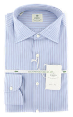 Luigi Borrelli Blue Striped Shirt - Extra Slim - (70LB1654) - Parent
