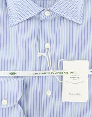 Luigi Borrelli Blue Striped Shirt - Extra Slim - (70LB1654) - Parent