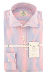 Luigi Borrelli Pink Striped Shirt - Slim - 15/38 - (L1221171)