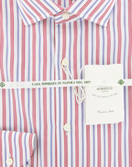 Luigi Borrelli Red Striped Shirt - Extra Slim - (L12201711) - Parent