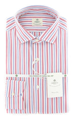 Luigi Borrelli Red Striped Shirt - Slim - (EV06165740) - Parent
