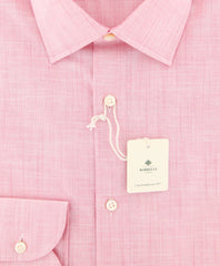 Luigi Borrelli Pink Melange Cotton Shirt - Slim - (K2) - Parent