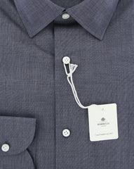 Luigi Borrelli Gray Solid Shirt - Slim - (EV0617731R1) - Parent