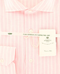 Luigi Borrelli Pink Striped Shirt - Slim - (LB177PNK) - Parent