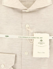 Luigi Borrelli Beige Melange Shirt - Slim - (201803206) - Parent