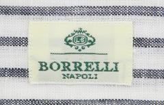 Borrelli White Striped Shirt - Slim - (2018022113) - Parent