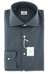 Luigi Borrelli Gray Solid Shirt - Slim - 15.75/40 - (EV0629932)