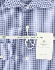 Luigi Borrelli Blue Check Shirt - Extra Slim - (73LB3009) - Parent
