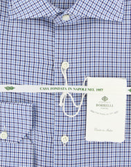 Luigi Borrelli Blue Check Shirt - Slim - (73LB3009) - Parent
