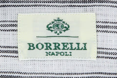 Luigi Borrelli Black Striped Linen Shirt - Slim - (AP) - Parent