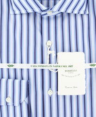 Luigi Borrelli Blue Striped Shirt - Slim - (73LB3069) - Parent