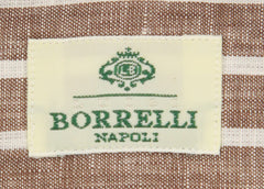Luigi Borrelli Brown Striped Shirt - Extra Slim - (LB4095BRN) - Parent
