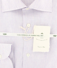 Luigi Borrelli Purple Striped Shirt - Slim - (LB4153) - Parent