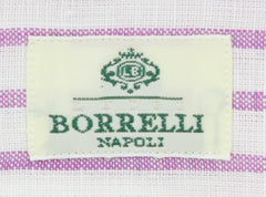 Luigi Borrelli Purple Striped Shirt - Slim - (LB4158PU) - Parent