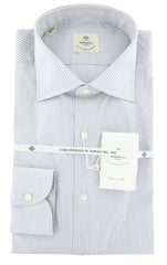 Luigi Borrelli Gray Striped Shirt - Slim - 17/43 - (EV06-RIO)