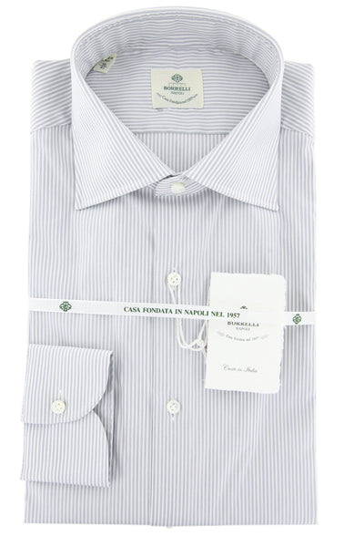 Luigi Borrelli Gray Striped Shirt - Slim - (EV06-RIO) - Parent