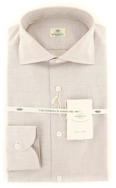 Luigi Borrelli Light Brown Shirt - Slim - (60LB4704) - Parent