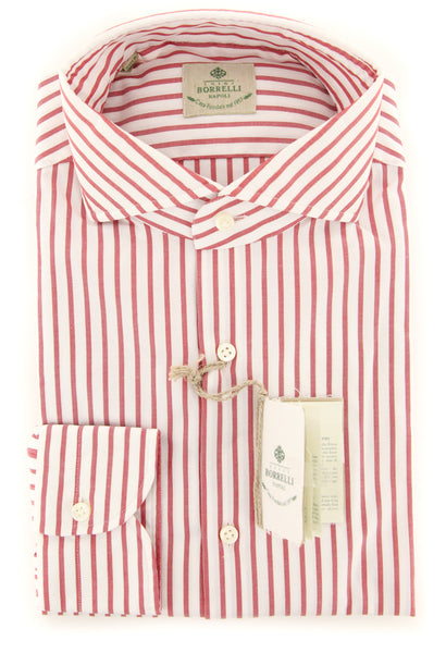 Borrelli Red Striped Shirt - Slim - (2018022211) - Parent