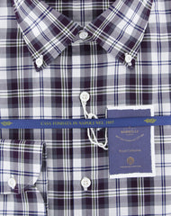 Luigi Borrelli Gray Plaid Cotton Shirt - Slim - (LF) - Parent