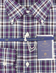 Luigi Borrelli Purple Plaid Cotton Shirt - Slim - (LH) - Parent