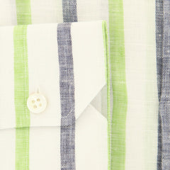 Luigi Borrelli Green Striped Shirt - Slim - (60LB936) - Parent