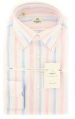 Luigi Borrelli Pink Striped Shirt - Slim - (70LB936) - Parent