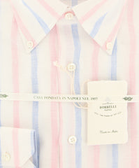 Luigi Borrelli Pink Striped Shirt - Slim - (70LB936) - Parent