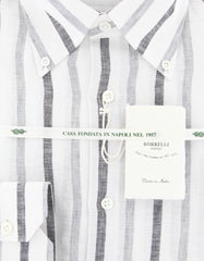 Luigi Borrelli Gray Striped Shirt - Slim - (90LB936) - Parent