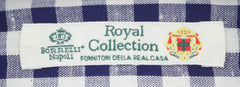 Luigi Borrelli Navy Blue Check Cotton Shirt - Slim - (270) - Parent