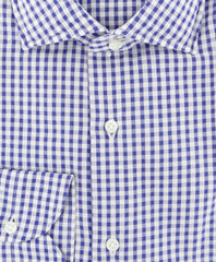 Luigi Borrelli Blue Check Cotton Shirt - Slim - (227) - Parent