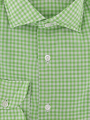 Luigi Borrelli Green Check Cotton Dress Shirt - Slim - (81) - Parent