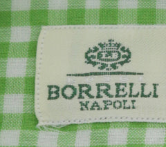 Luigi Borrelli Green Check Cotton Dress Shirt - Slim - (81) - Parent
